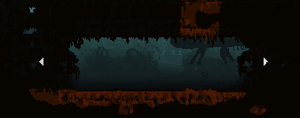 drainage room crop, with a salamander chilling in a small underwater chamber