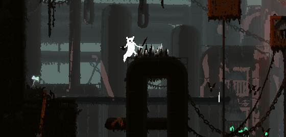 survivor in a bit of drainage spotlight room, on the left