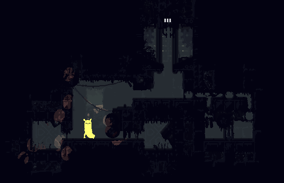 the room, rendered again. right segment is much narrower, there are more spotlights and a more defined camera angle