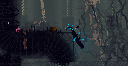 a blue lizard trying to escape a little pile of agitated snails on the pool “diving board”