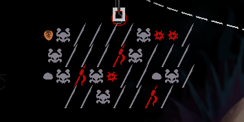 screenshot of a shelter item list on a sleep screen. the player shelter has 8 (!!!) scavs and their belongings